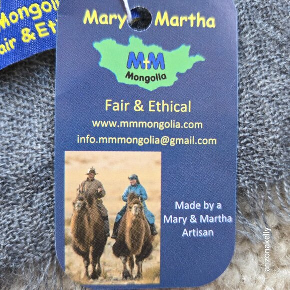 NWT Cashmere Plaid Lightweight Scarf FAIR TRADE Mary & Martha - Picture 6 of 11